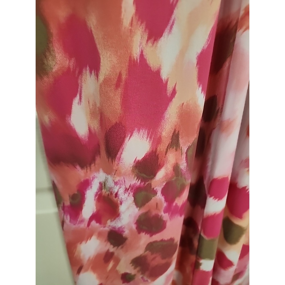 Tommy Bahama Pink Watercolor Leopard Beaded Halter Maxi Dress XL Sleeveless - Picture 4 of 14